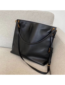 Saint Laurent Tag Hobo Bag in Smooth Calfslin 635266 Black 2021