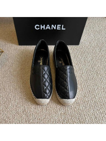 Chanel Patchwork Leather Espadrilles Black 03 2022