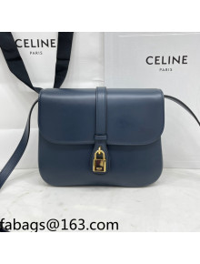 Celine Medium Tabou Shoulder Bag in Smooth Calfskin Navy Blue 2021 196583