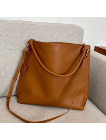 Saint Laurent Tag Hobo Bag in Smooth Calfslin 635266 Brown 2021