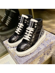 Dior D-Player Boot Sneakers in Black Quilted Nylon 2021