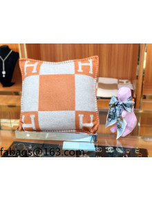 Hermes Avalon Wool Pillow 45x45cm Orange 2021 110216