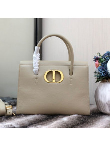 Dior Large St Honore Tote Bag in Beige Grained Calfskin 2020