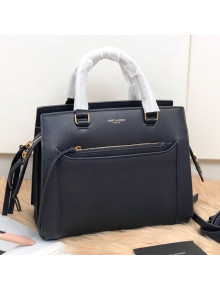 Saint Laurent East Side Small Tote Bag in Smooth Leather 554116 Dark Blue 2019