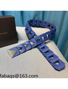 Bottega Veneta Calfskin Belt Blue 2021 111034