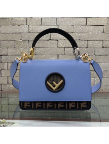 Fendi Kan I FF Logo Top Handle Blue Leather/Brown 2019