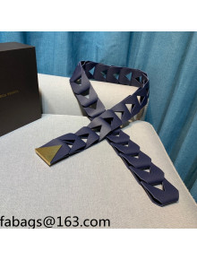 Bottega Veneta Calfskin Belt Blue 2021 111038