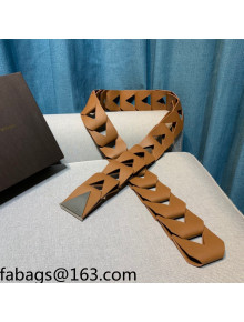 Bottega Veneta Calfskin Belt Brown 2021 111039