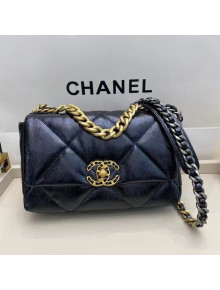 Chanel 19 Shiny Calfskin Small Flap Bag AS1160 Black 2021 TOP