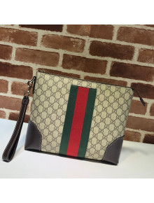 Gucci GG Black Men's Pouch Bag ‎523603 Beige 2021