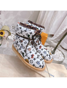 Louis Vuitton Print Pillow Comfort Ankle Boot White 2021