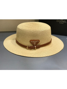 Prada Straw Wide brim Hat Beige 2021 P14