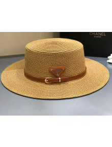 Prada Straw Wide brim Hat Khaki 2021 P15