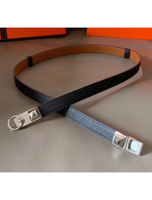 Hermes Width 1.8cm Epsom Leather Rivale 18 Belt Black 2020