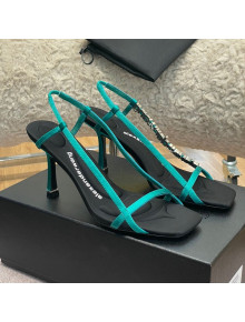 Alexander Wang Satin Strap High Heel Sandals 9.5cm Green 2022