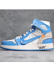 Off-White X AIR JORDAN AJ1 Sneaker Blue 2020(For Women and Men)