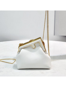 Fendi First Nano Bag Charm in White Nappa Leather 2021 80018S