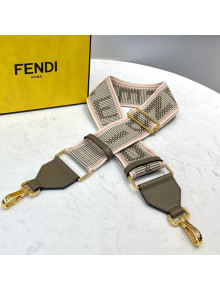 Fendi Strap You Ribbon Shoulder Strap Grey/Pink 2021