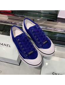 Chanel Suede Calfskin Sneakers G34760 Blue 2019