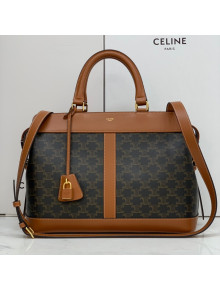 Celine Medium Cabas De France Bag in Triomphe Canvas Tan Brown 2021