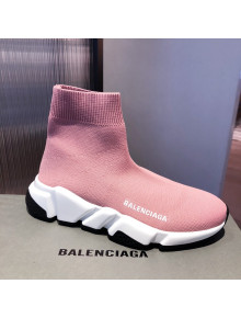 Balenciaga Speed Knit Sock Boot Sneaker Pink 2021 03 ( For Women and Men)