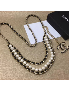 Chanel Leather Pearl Chain Belt 2019