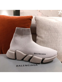 Balenciaga Speed Knit Sock Boot Sneaker Grey 2021 08 ( For Women and Men)