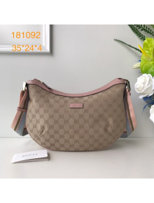 Gucci GG Canvas Shoulder Bag 181092 Beige/Pink 2021