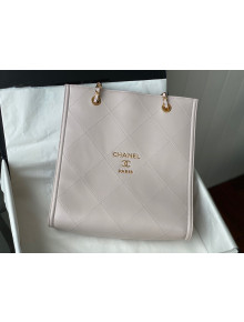 Chanel Calfskin Medium Shopping Bag AS2753 Light Pink 2021 TOP