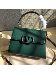 Valentino Small VSLING Grainy Calfskin Top Handle Bag 0530S Green 2019