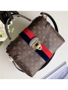 Louis Vuitton Monogram Canvas Tufted Stripe Georges MM Bag M43778 Marine Cerise 2018