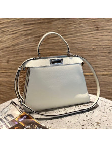 Fendi Peekaboo ISeeU Medium Selleria Bag in Grained Calfskin White 2021