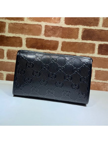 Gucci Men's GG Embossed Clutch 625568 Black 2021