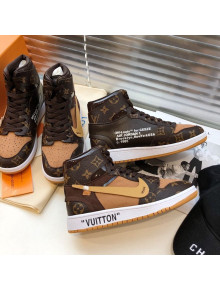 Louis Vuitton x Nike Monogram Canvas High-top Sneakers 2020