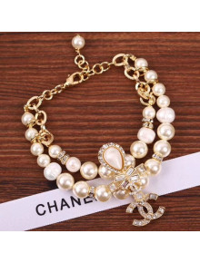 Chanel Double Pearl Bracelet AB1655 2019