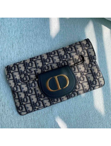 Dior Small DiorDouble Chain Bag in Blue Oblique Canvas 2021