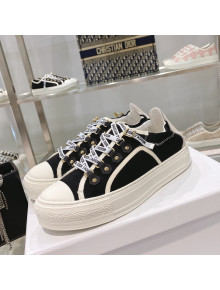 Dior Walk'n'Dior Canvas Sneakers Black 2022 S06W