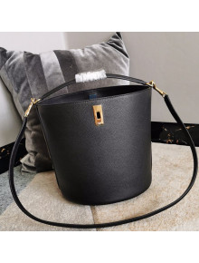 Celine Bucket 16 Bag in Supple Grained Calfskin Black 2021