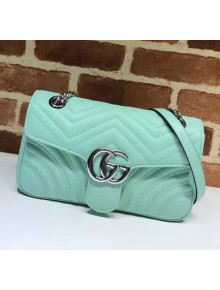 Gucci GG Marmont Matelassé Small Shoulder Bag 443497 Pastel Green 2020