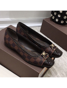 Louis Vuitton Colored Damier Canvas Loafers with Bow Brown 2021