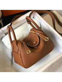 Hermes Lindy Mini Bag 19CM Brown/Gold 2020 