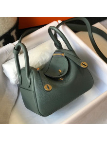 Hermes Lindy Mini Bag 19CM Green/Gold 2020 