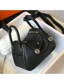 Hermes Lindy Mini Bag 19CM Black/Silver 2020 