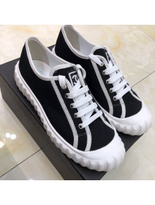 Chanel Bloom Sole Fabric Sneakers Black/White 2019