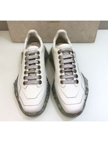 Jimmy Choo Diamond/F White Calf Leather Low Top Sneaker 2019