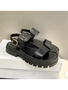 Celine Calfskin Sandals Black 2022 033129