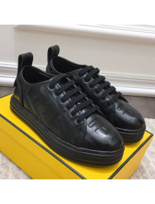 Fendi Rise FF Leather Sneakers Black 2021