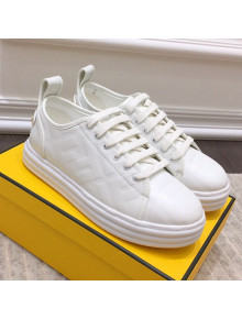 Fendi Rise FF Leather Sneakers White 2021