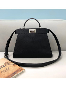 Fendi Peekaboo ISeeU Small Selleria Bag in Grained Calfskin Black 2021