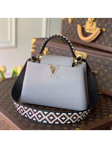 Louis Vuitton Capucines BB with Braided Detail M57218 Grey 2021